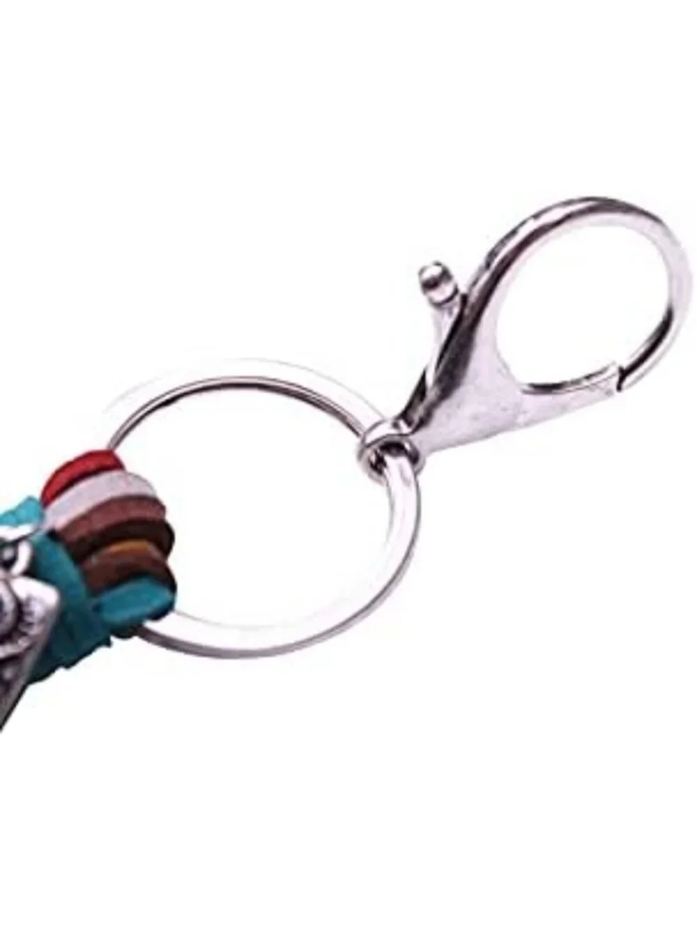 Personalized Initial Key Chain A-Z | Leather Tassel Handbag Charm & Snap Hook